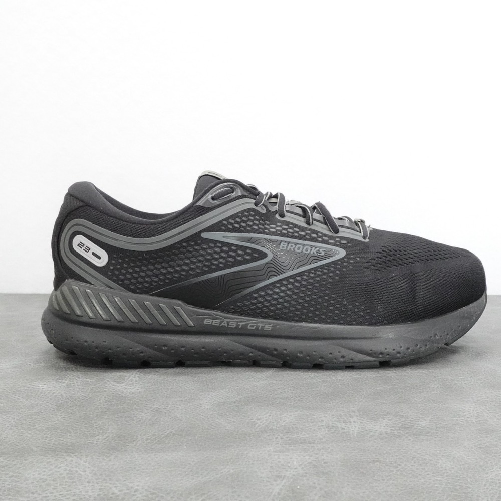 Brooks Mens 14 EE Beast 23 GTS Black Running Walking Shoes Sneakers